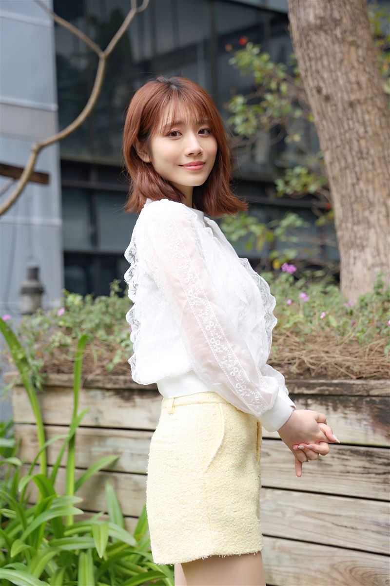 河北彩花始終讓人有鄰家女孩感。(圖/攝影龐文宏提供)